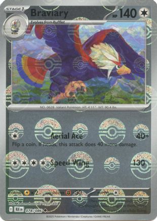 Braviary (Poke Ball Pattern) (078/086) [SV Black Bolt] Holofoil - Uncommon