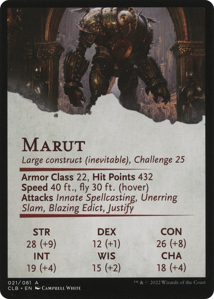 Marut // Marut (ACLB-021) (Borderless) [Battle for Baldur's Gate Art Series]