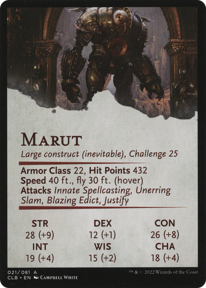 Marut // Marut (ACLB-021) (Borderless) [Battle for Baldur's Gate Art Series]