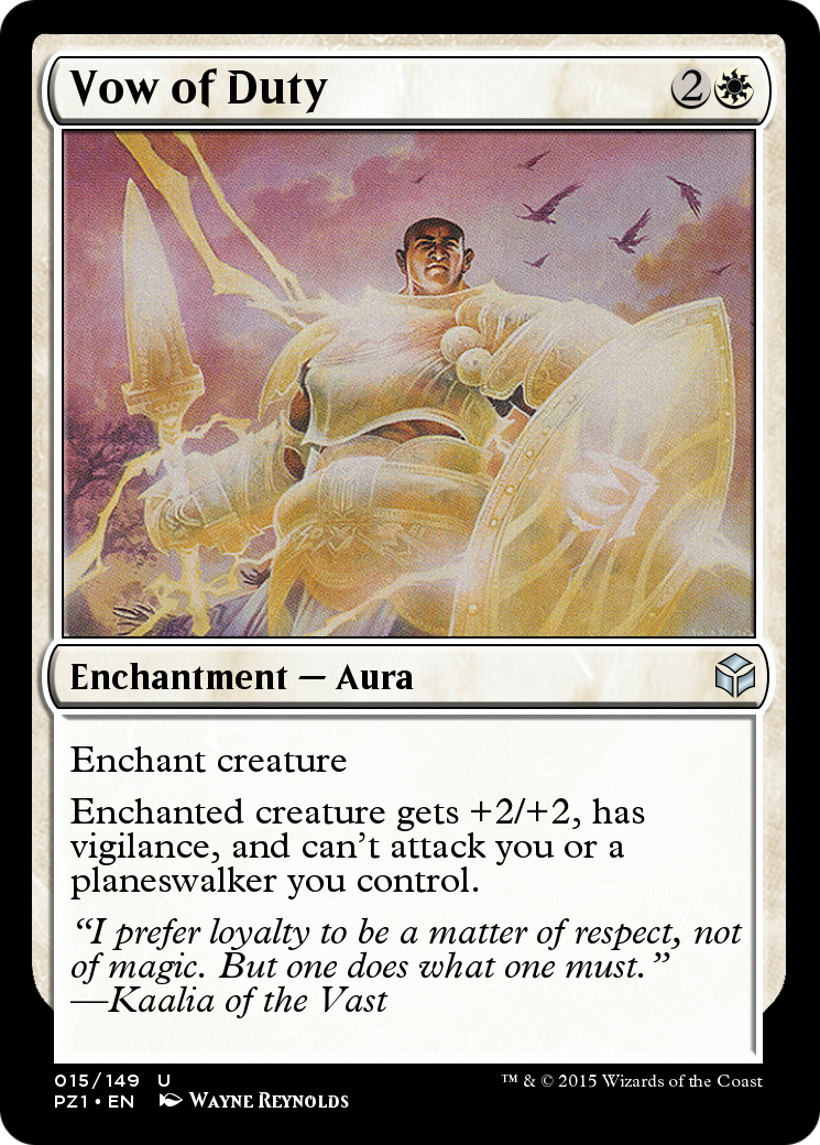 Vow of Duty (PZ1-015) [Legendary Cube Prize Pack]