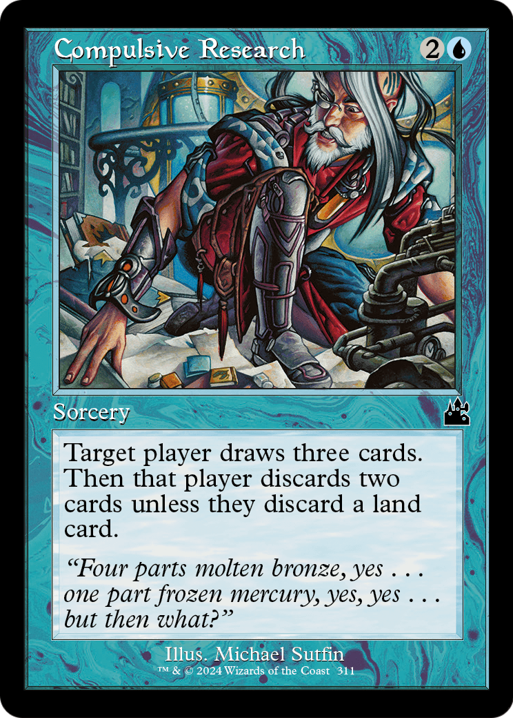 Compulsive Research (Retro Frame) (RVR-311) [Ravnica Remastered]