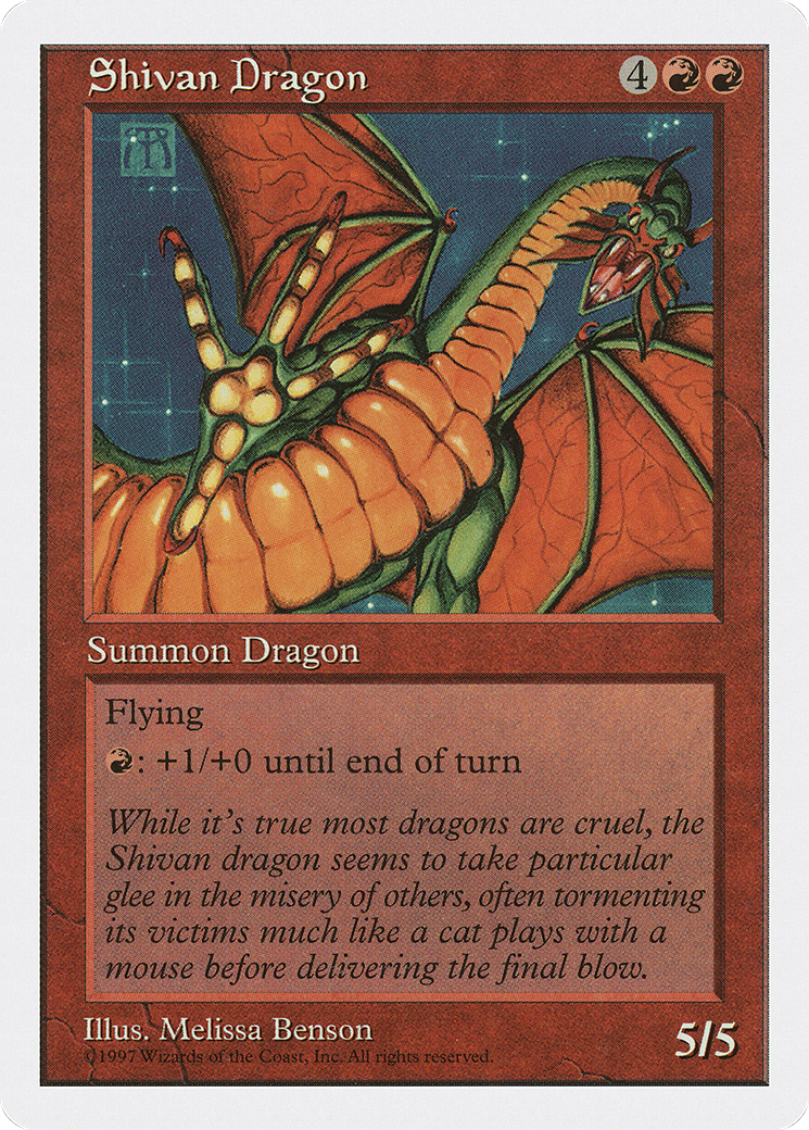 Shivan Dragon (5ED-267) [Fifth Edition]
