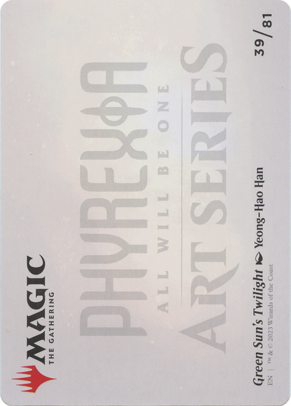 Green Sun's Twilight // Green Sun's Twilight (AONE-039) (Borderless) [Phyrexia: All Will Be One Art Series] Foil