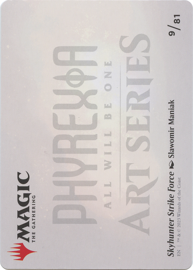 Skyhunter Strike Force // Skyhunter Strike Force (AONE-009) (Borderless) [Phyrexia: All Will Be One Art Series]
