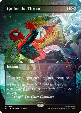 Go for the Throat (Rainbow Foil) (SLD-1986) [Secret Lair Drop Series] Foil