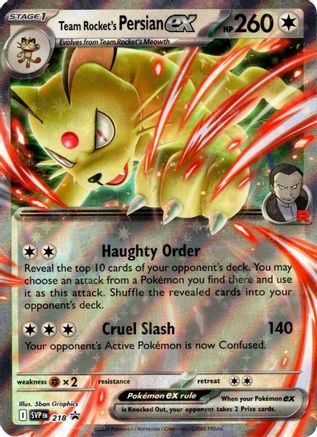 Team Rocket's Persian ex (218) [SV Scarlet & Violet Promo Cards] Holofoil - Promo