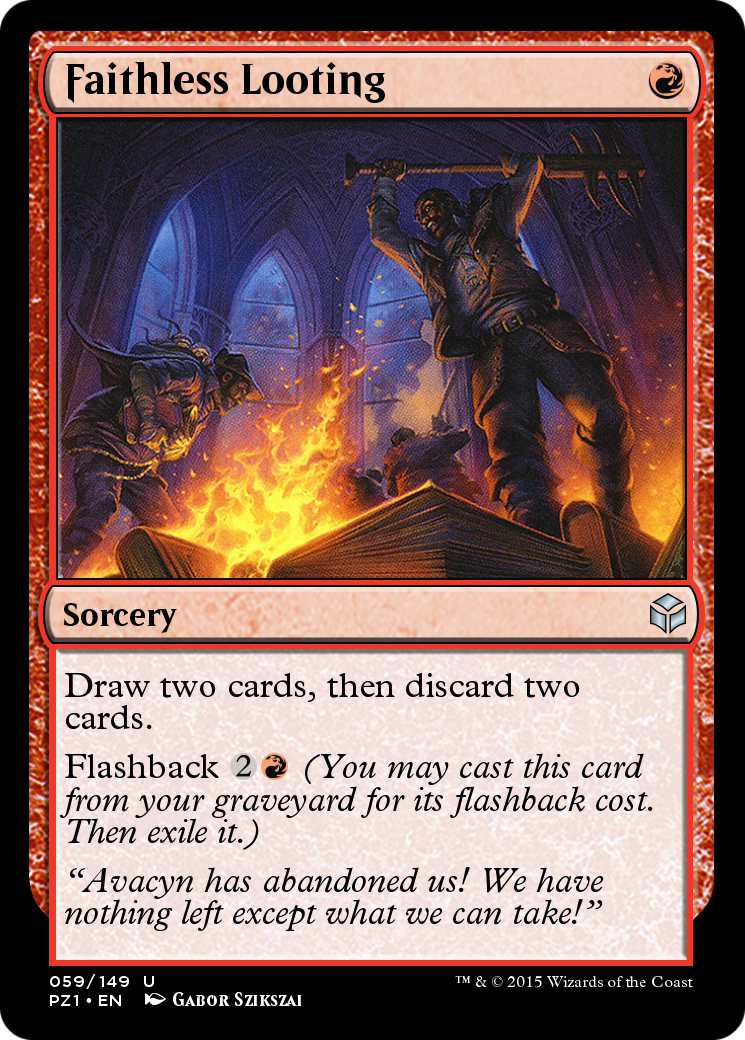 Faithless Looting (PZ1-059) [Legendary Cube Prize Pack] Foil