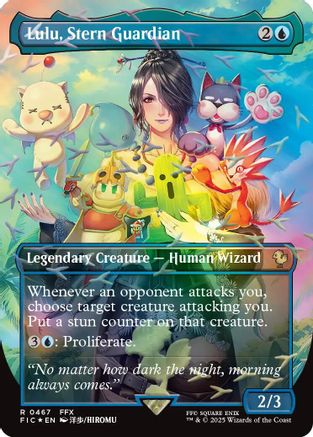 Lulu, Stern Guardian (Borderless) (Chocobo Track Foil) (FIC-467) [Commander: FINAL FANTASY] Foil