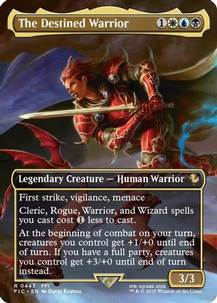 The Destined Warrior (Borderless) (FIC-443) [Commander: FINAL FANTASY]
