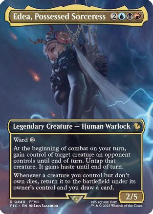 Edea, Possessed Sorceress (Borderless) (FIC-448) [Commander: FINAL FANTASY]