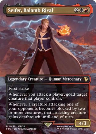 Seifer, Balamb Rival (Borderless) (FIC-451) [Commander: FINAL FANTASY] Foil