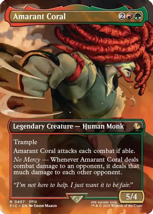 Amarant Coral (Borderless) (FIC-457) [Commander: FINAL FANTASY] Foil