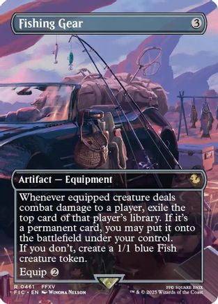Fishing Gear (Borderless) (FIC-461) [Commander: FINAL FANTASY] Foil