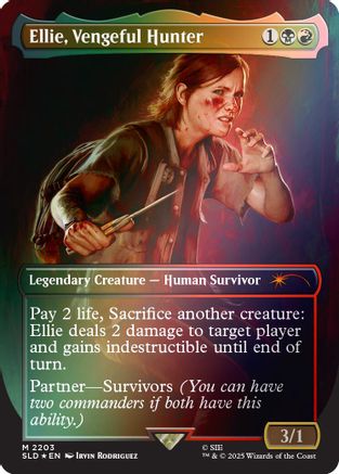 Ellie, Vengeful Hunter (Rainbow Foil) (SLD-2203) [Secret Lair Drop Series] Foil