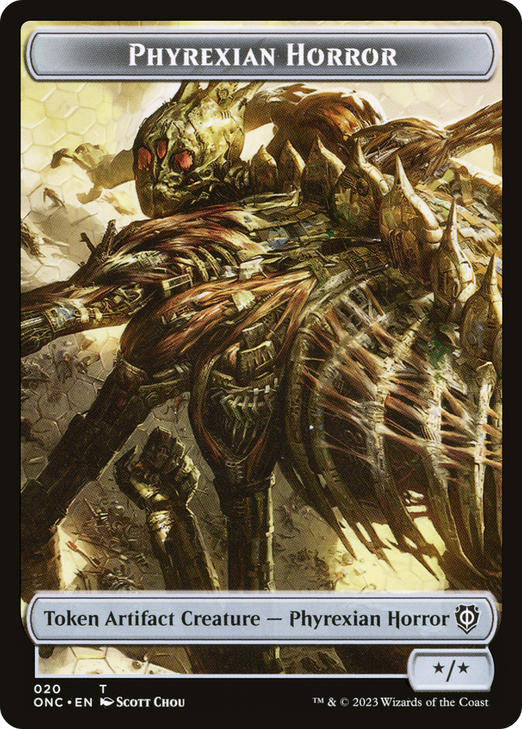 Phyrexian Horror (TONC-020) [Phyrexia: All Will Be One Commander Tokens]