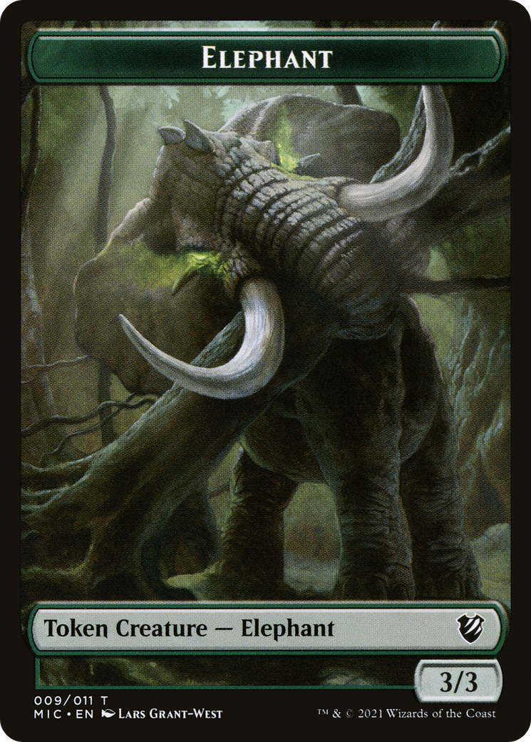 Elephant (TMIC-009) [Midnight Hunt Commander Tokens]