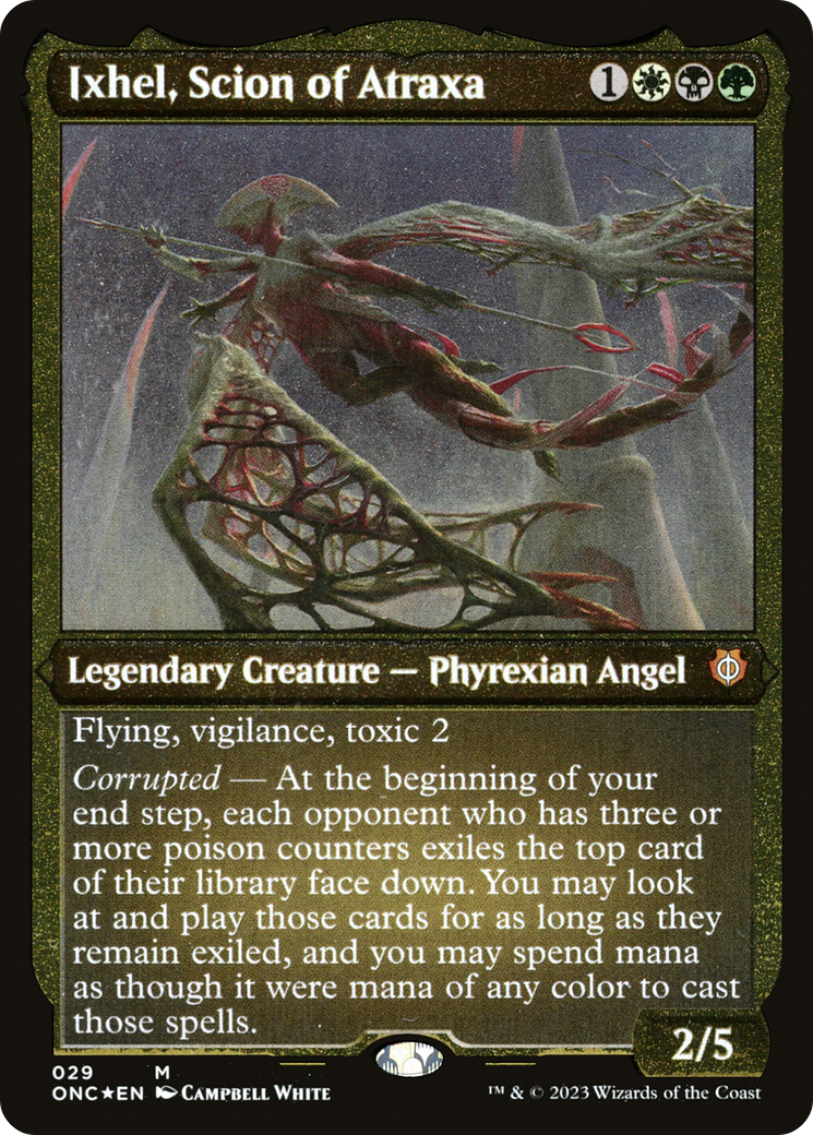 Ixhel, Scion of Atraxa (ONC-029) [Phyrexia: All Will Be One Commander] Etched Foil