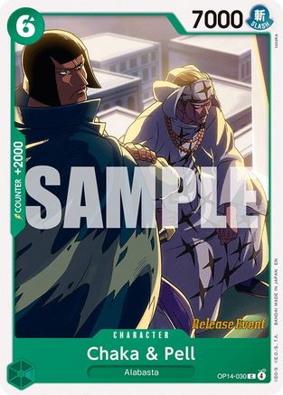 Chaka & Pell (OP14-030) [The Azure Sea's Seven Release Event Cards]
