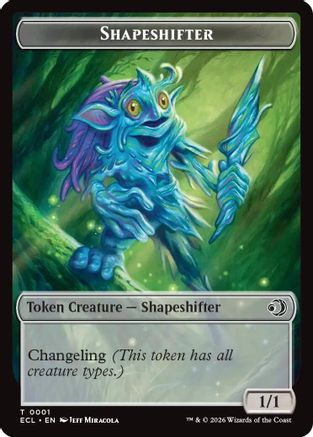 Shapeshifter // Merfolk Double-Sided Token [Lorwyn Eclipsed Tokens]