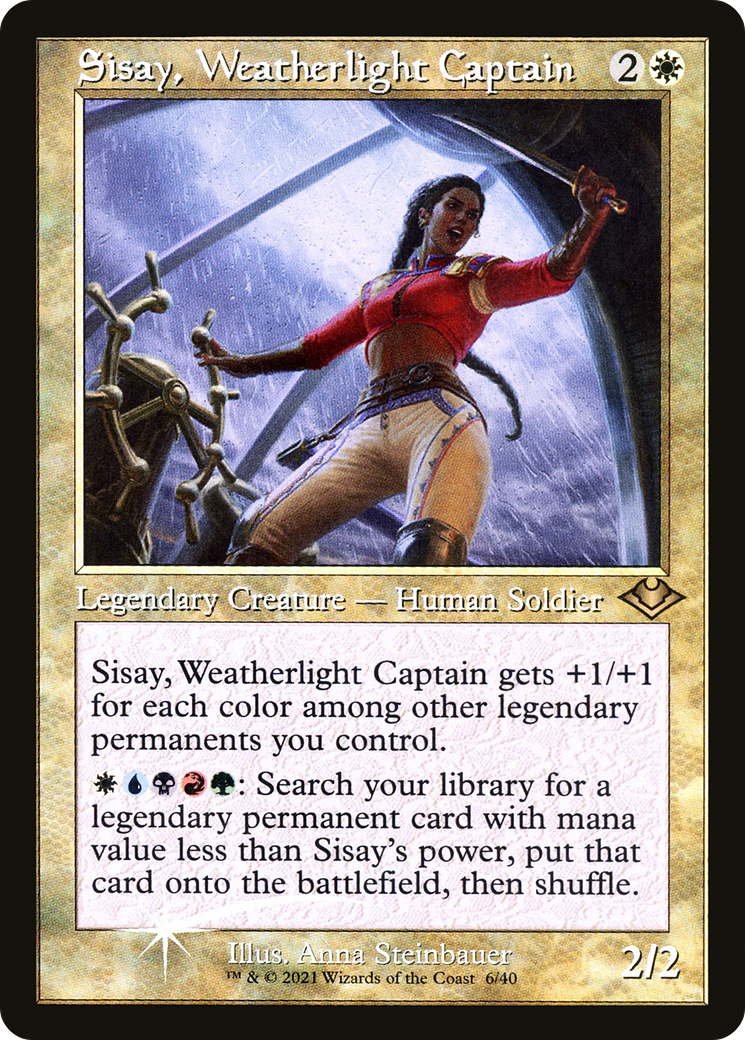 Sisay, Weatherlight Captain (Retro Frame) (MH1-006) [Modern Horizons 1 Timeshifts] Etched Foil