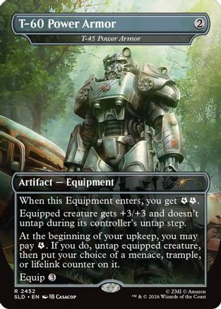 T-60 Power Armor - T-45 Power Armor (SLD-2452) [Secret Lair Drop Series] Foil
