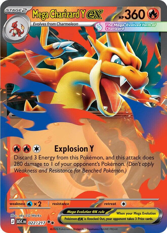 Mega Charizard Y ex (022/217) [Mega Evolution: Ascended Heroes]