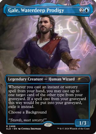Gale, Waterdeep Prodigy (SLD-2488) [Secret Lair Drop Series] Foil