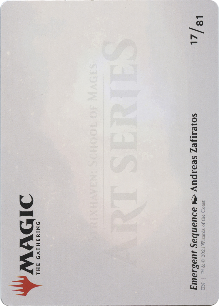 Emergent Sequence // Emergent Sequence (ASTX-017) (Borderless) [Strixhaven Art Series] Foil