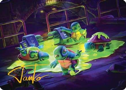 The Ooze Art Card (Gold-Stamped Signature) (ASTMT-018) [Art Series: Teenage Mutant Ninja Turtles]