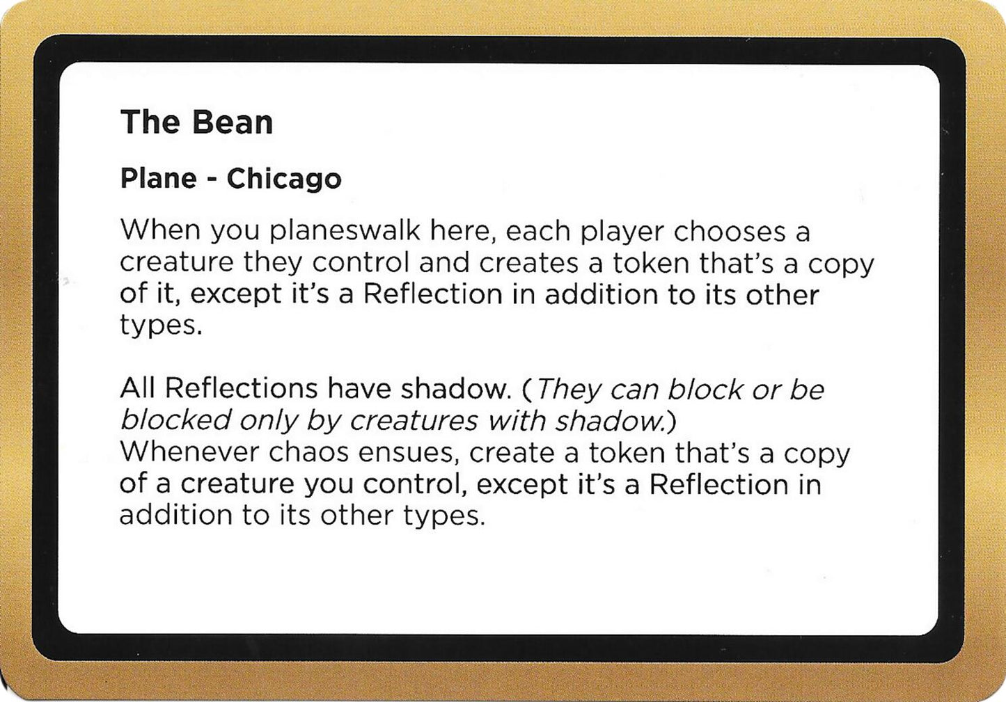 The Bean (Black Lotus Unknown Planechase) [Oversize Cards]