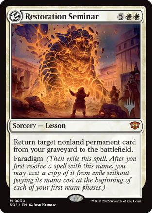 Restoration Seminar (PPSOS-030) [Promo Pack: Secrets of Strixhaven] Foil
