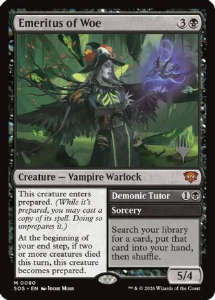 Emeritus of Woe (PPSOS-080) [Promo Pack: Secrets of Strixhaven] Foil