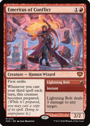 Emeritus of Conflict (PPSOS-113) [Promo Pack: Secrets of Strixhaven]