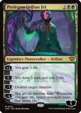 Professor Dellian Fel (PPSOS-214) [Promo Pack: Secrets of Strixhaven]