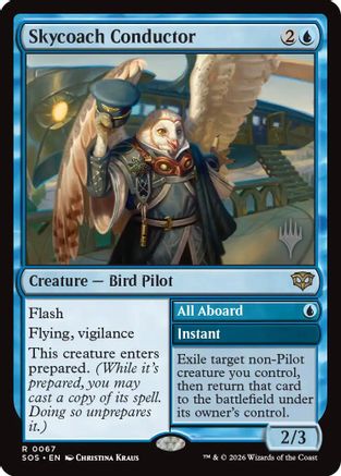 Skycoach Conductor (PPSOS-067) [Promo Pack: Secrets of Strixhaven] Foil