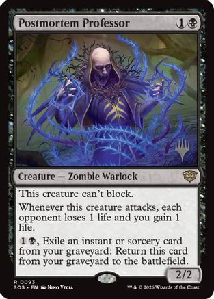 Postmortem Professor (PPSOS-093) [Promo Pack: Secrets of Strixhaven] Foil