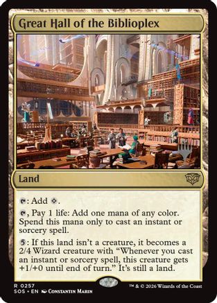 Great Hall of the Biblioplex (PPSOS-257) [Promo Pack: Secrets of Strixhaven]