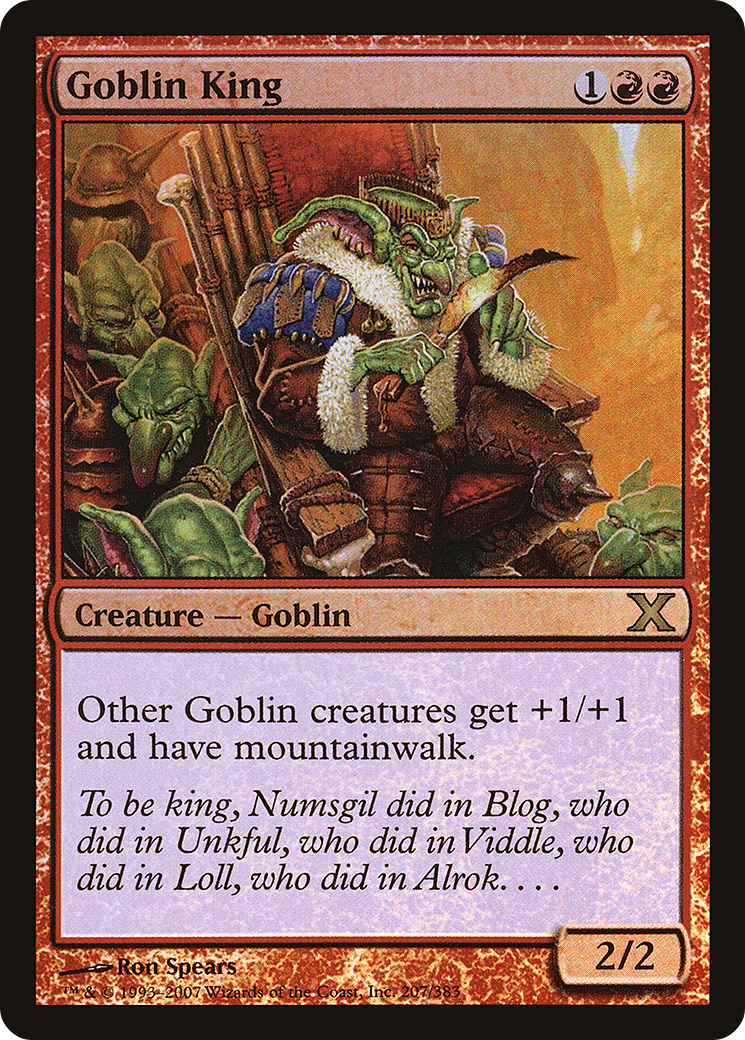 Goblin King (10E-207★) [Tenth Edition] Foil