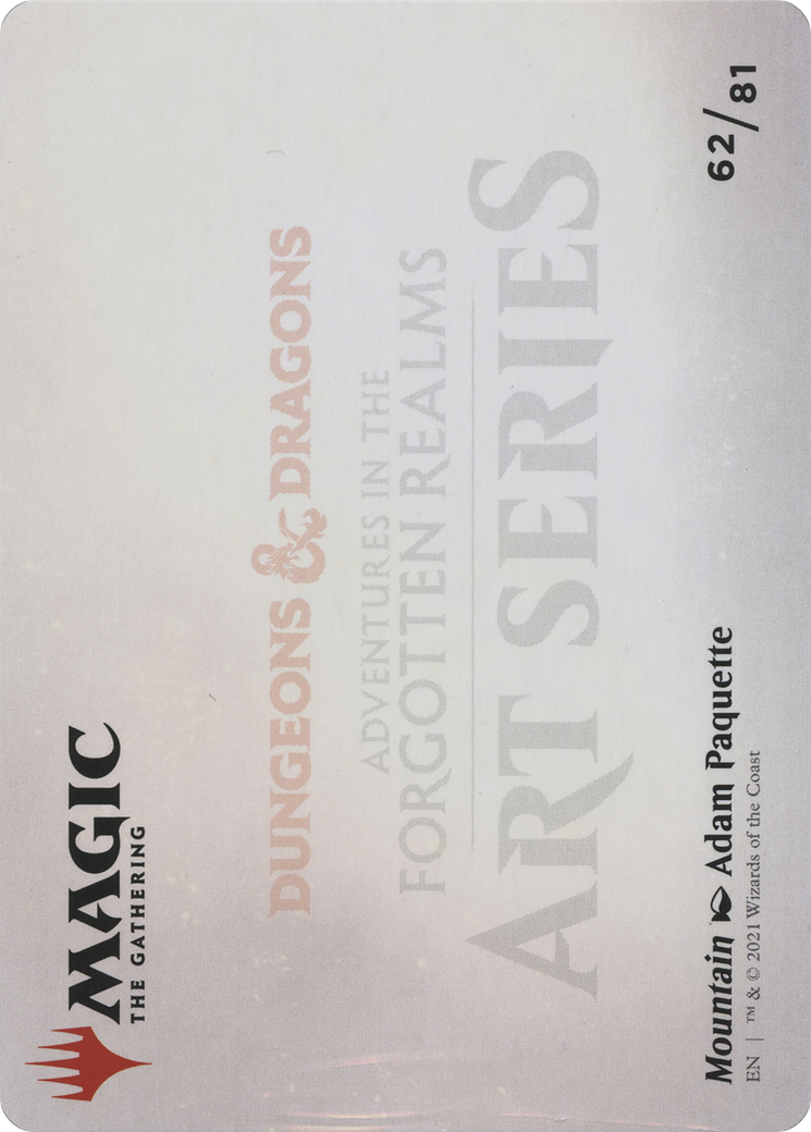 Mountain // Mountain (AAFR-062) (Borderless) [Adventures in the Forgotten Realms Art Series] Foil