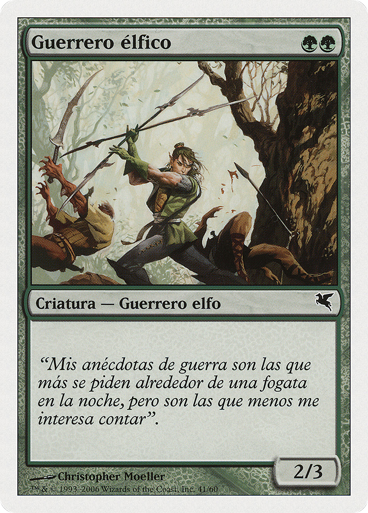 Elvish Warrior (Spanish) - "Guerrero elfico" (PSAL-B41) [Salvat 2005]