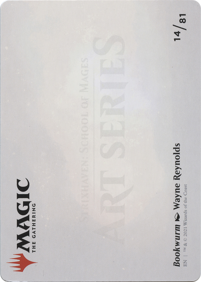 Bookwurm // Bookwurm (ASTX-014) (Borderless) [Strixhaven Art Series] Foil