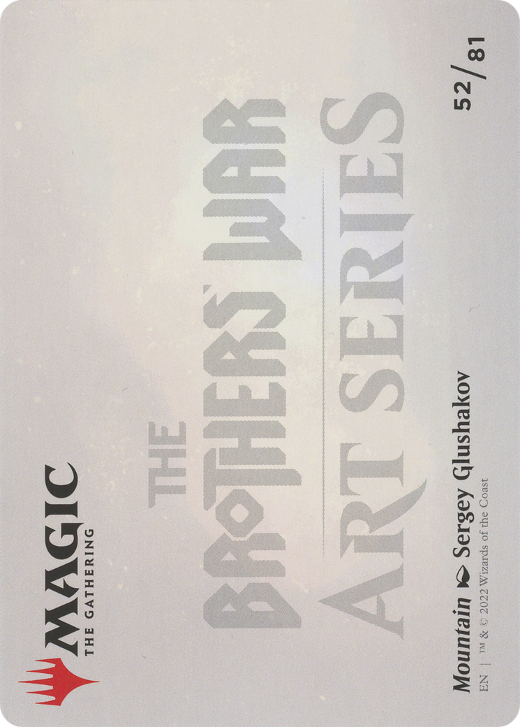 Mountain // Mountain (ABRO-052) (Borderless) [The Brothers' War Art Series] Foil