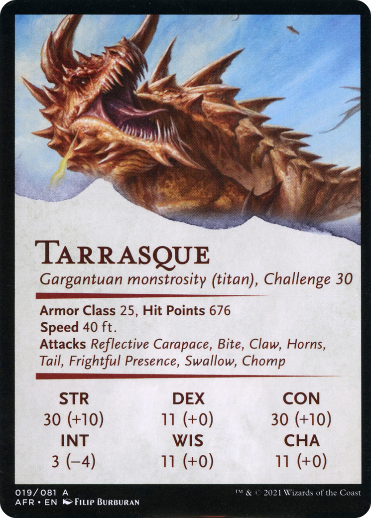 The Tarrasque // Tarrasque (AAFR-019) (Borderless) [Adventures in the Forgotten Realms Art Series] Foil