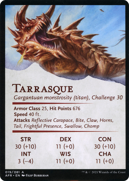 The Tarrasque // Tarrasque (AAFR-019) (Borderless) [Adventures in the Forgotten Realms Art Series] Foil