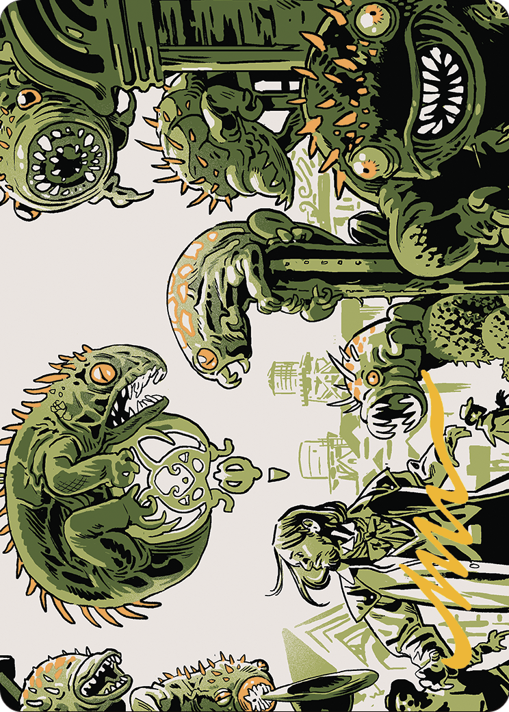 Pest Infestation // Pest Infestation (AOTJ-042) (Borderless) [Outlaws of Thunder Junction Art Series]