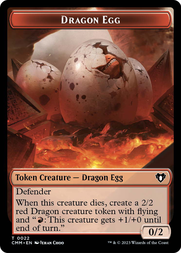 Dragon Egg (TCMM-022) [Commander Masters Tokens] Foil