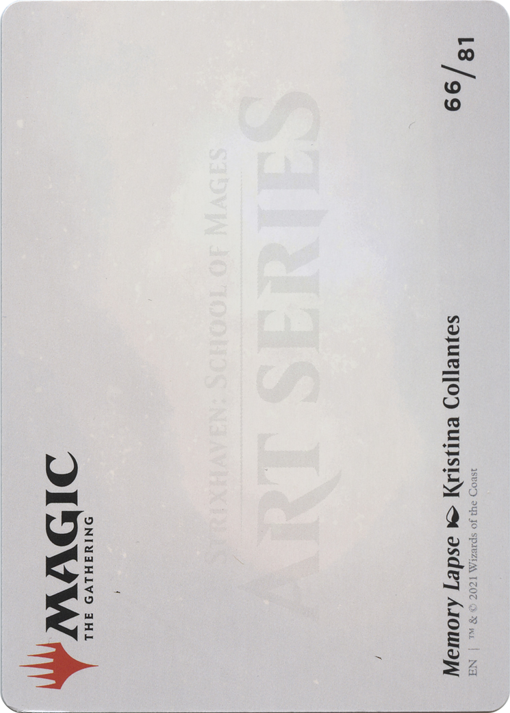 Memory Lapse // Memory Lapse (ASTX-066) (Borderless) [Strixhaven Art Series] Foil
