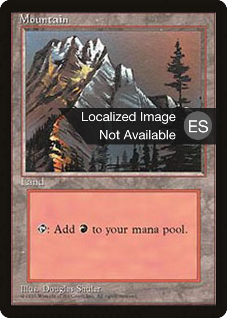 Mountain (A) (4BB-183) [Fourth Edition Foreign Black Border]