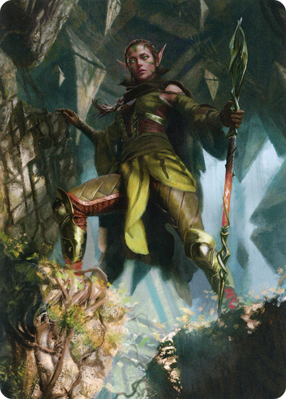 Nissa of Shadowed Boughs // Nissa of Shadowed Boughs (AZNR-005) (Borderless) [Zendikar Rising Art Series]