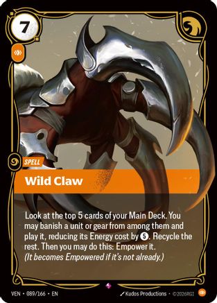 Wild Claw (089/166) - Vendetta Foil
